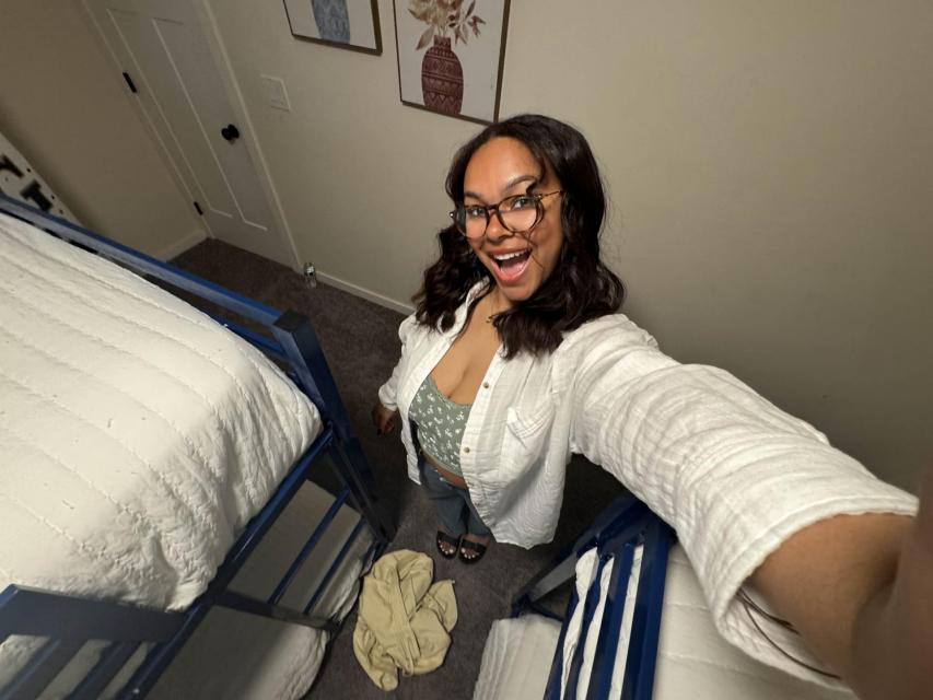 Kandice in her room