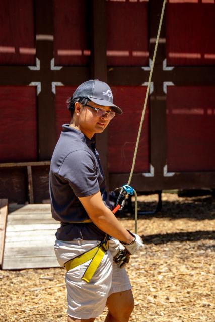 Kiefer belaying 