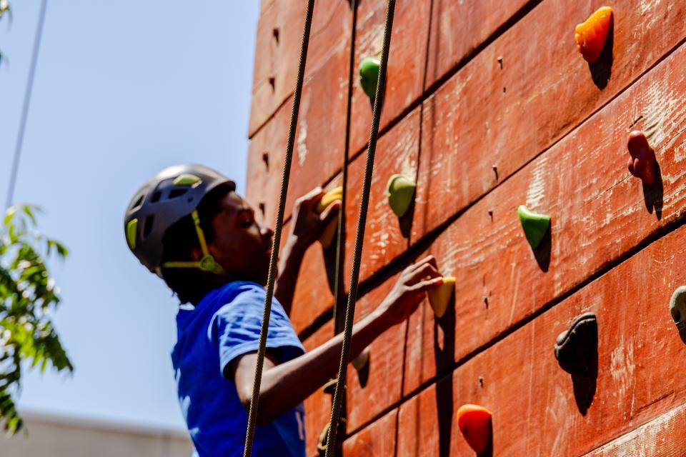 Student Climbing 