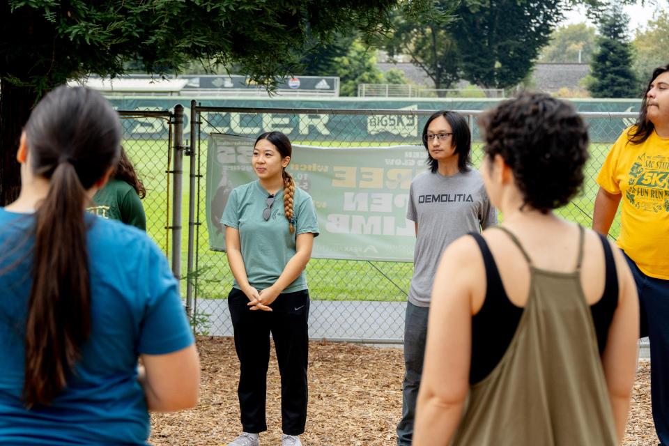 A group at the Challenge Center 