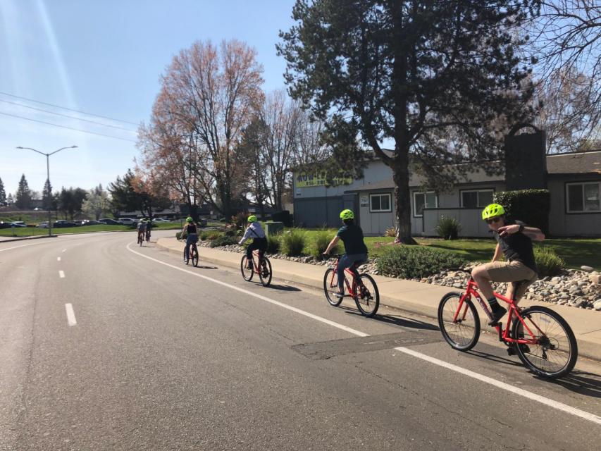 Riding around campus