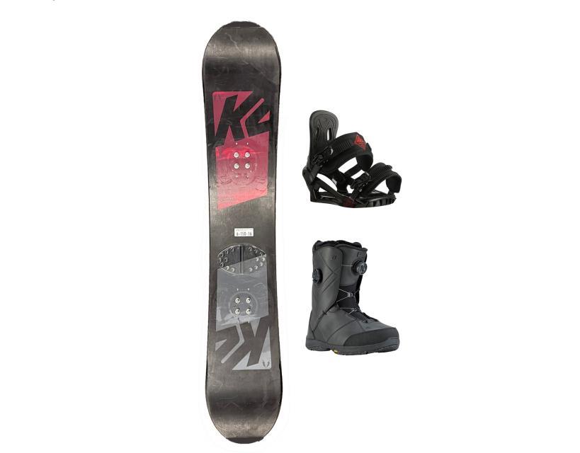 Rental snowboard and boots